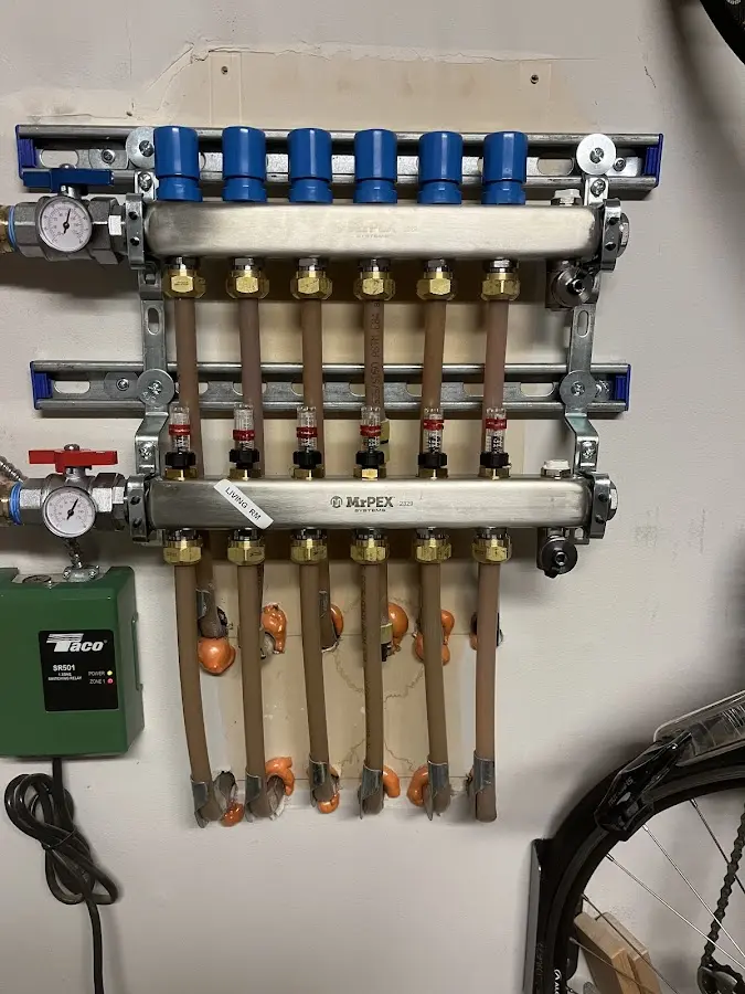 Plumber performing Gas Line Installation at a residential property in Hopewell